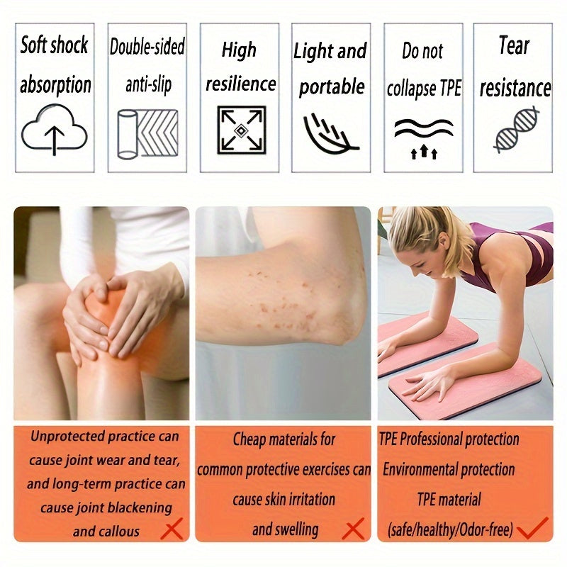 2pcs Thickened Knee Pad Mini Yoga Mat Random