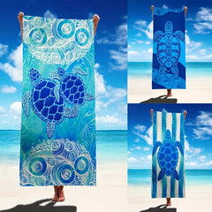 Soft Sand Proof Turtle Beach Towel for Swimming Camping Vacation