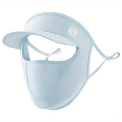 Breathable UV Face Covering With Brim Women Summer Mesh Mask Eye Protection