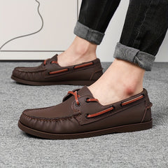 Men's Lace Up Boat Shoes Breathable Non Slip Moccasins
