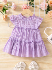 Girls Sleeveless Ruffle Collar Peplum Blouse Top For Vacation