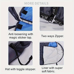 Double Stitching Camping Sleeping Bag - Spliceable for Mountaineering and Hiking