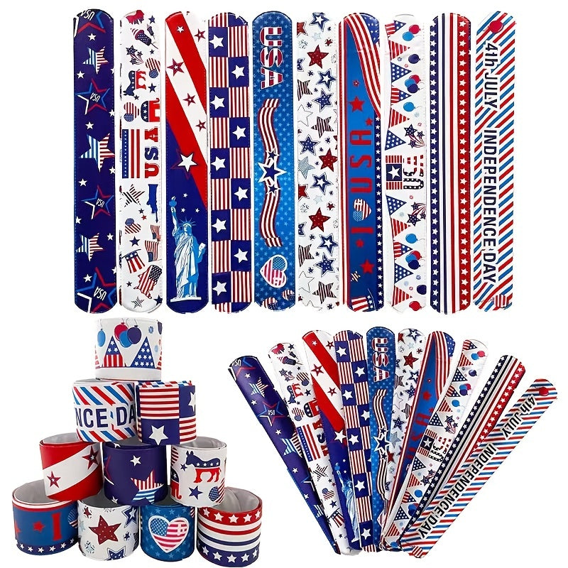 Patriotic Party Favors American Flag Glasses Stickers Circle Bracelet