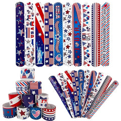 Patriotic Party Favors American Flag Glasses Stickers Circle Bracelet