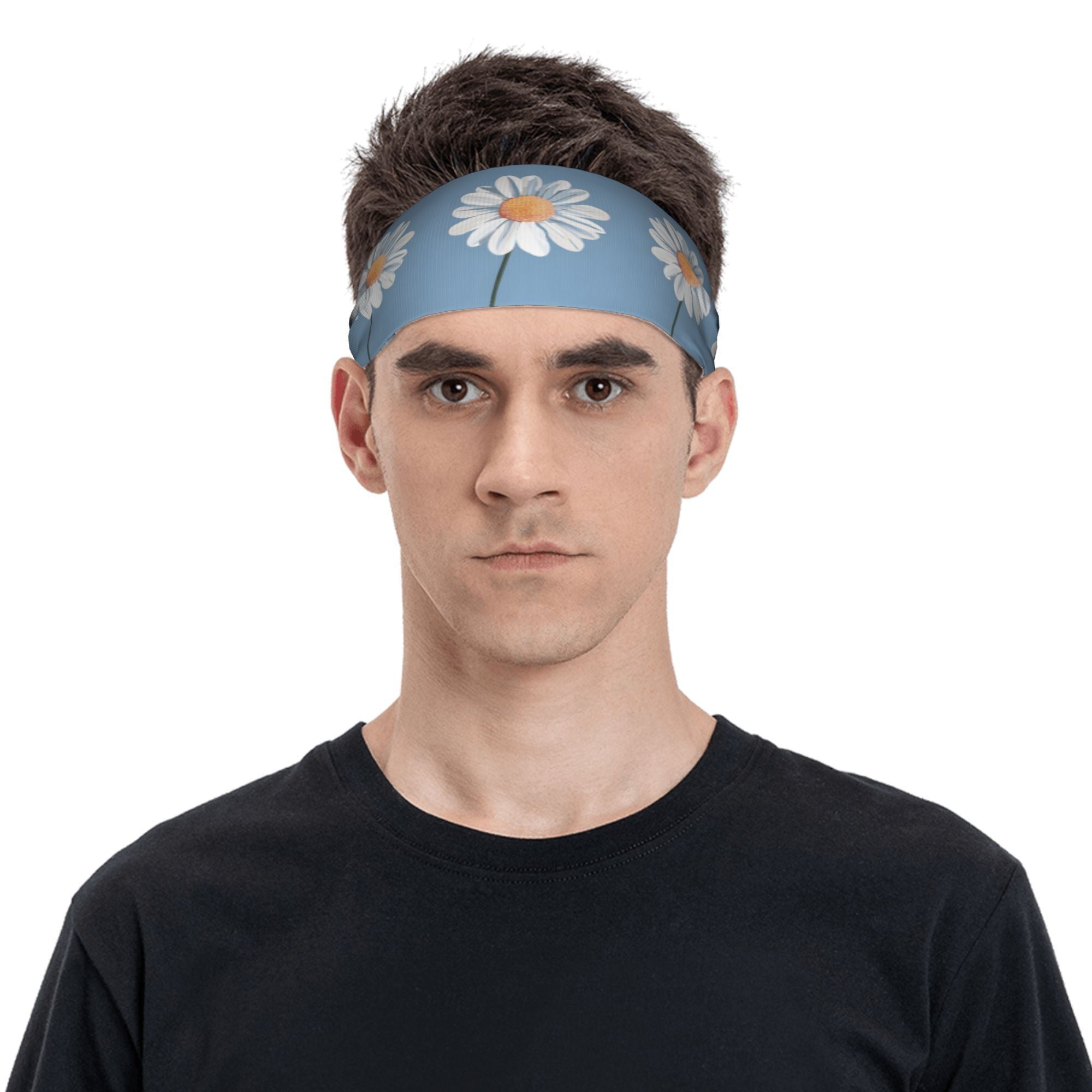 1pc daisy Sports Headband Sweat Wicking Stretchy & Breathable Polyester