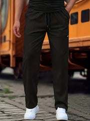 Men's Long Jogging Sports Pants, Breathable Drawstring