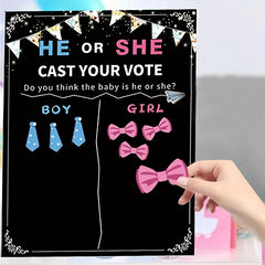 7pcs Gender Reveal Voting Sticker Set