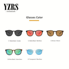 Polarized Round Frame Sunglasses UV Protection