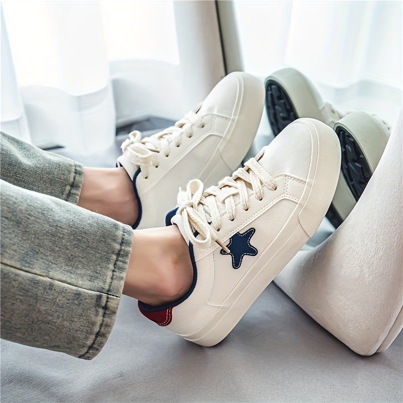 Men's Star Pattern Skate Shoes Non Slip Sneakers For Youth Men