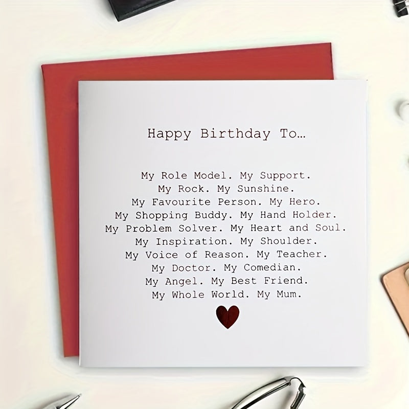 Mum Birthday Card Special Mum Poem Birthday Card