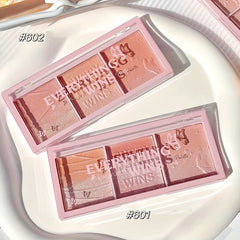 3 Colors Blush Palette Natural Nude Rouge Highlighting Contouring