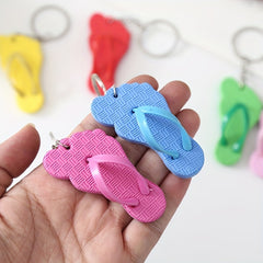 6pcs PVC Slippers Shoe Keychain For Girls Friends