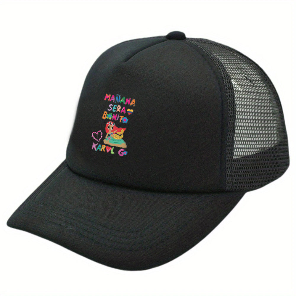 Mermaid Print Trucker Hat Candy Mesh Baseball Cap Lightweight Dad Hats