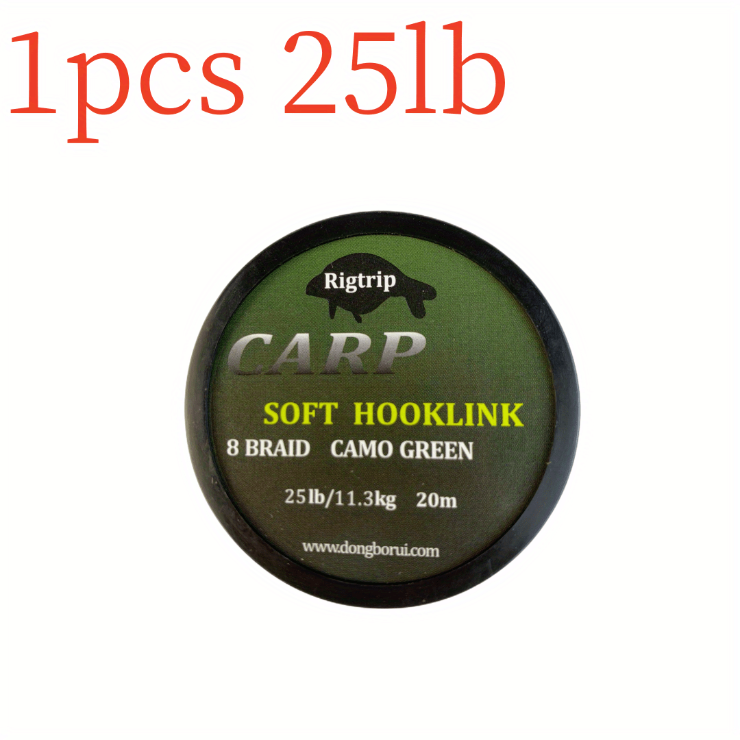 20m Carp Fishing Line Soft Hook Link Uncoated Braid Line For Hair Rig