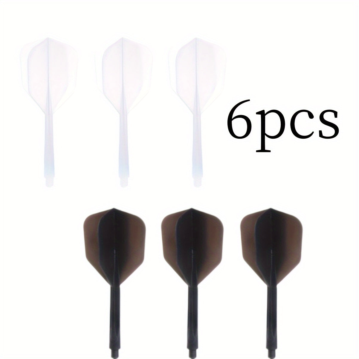 6pcs Transparent Dart Tail Anti-fall Wing