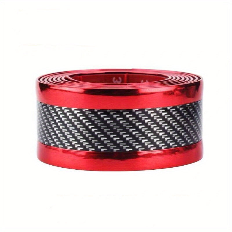 Car Door Edge Rear Bumper Scratch Protector Strip Carbon Fiber Pattern