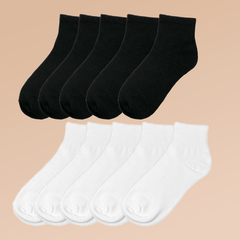 10 Pairs Ankle & Quarter Length Socks Women's Stockings & Hosiery