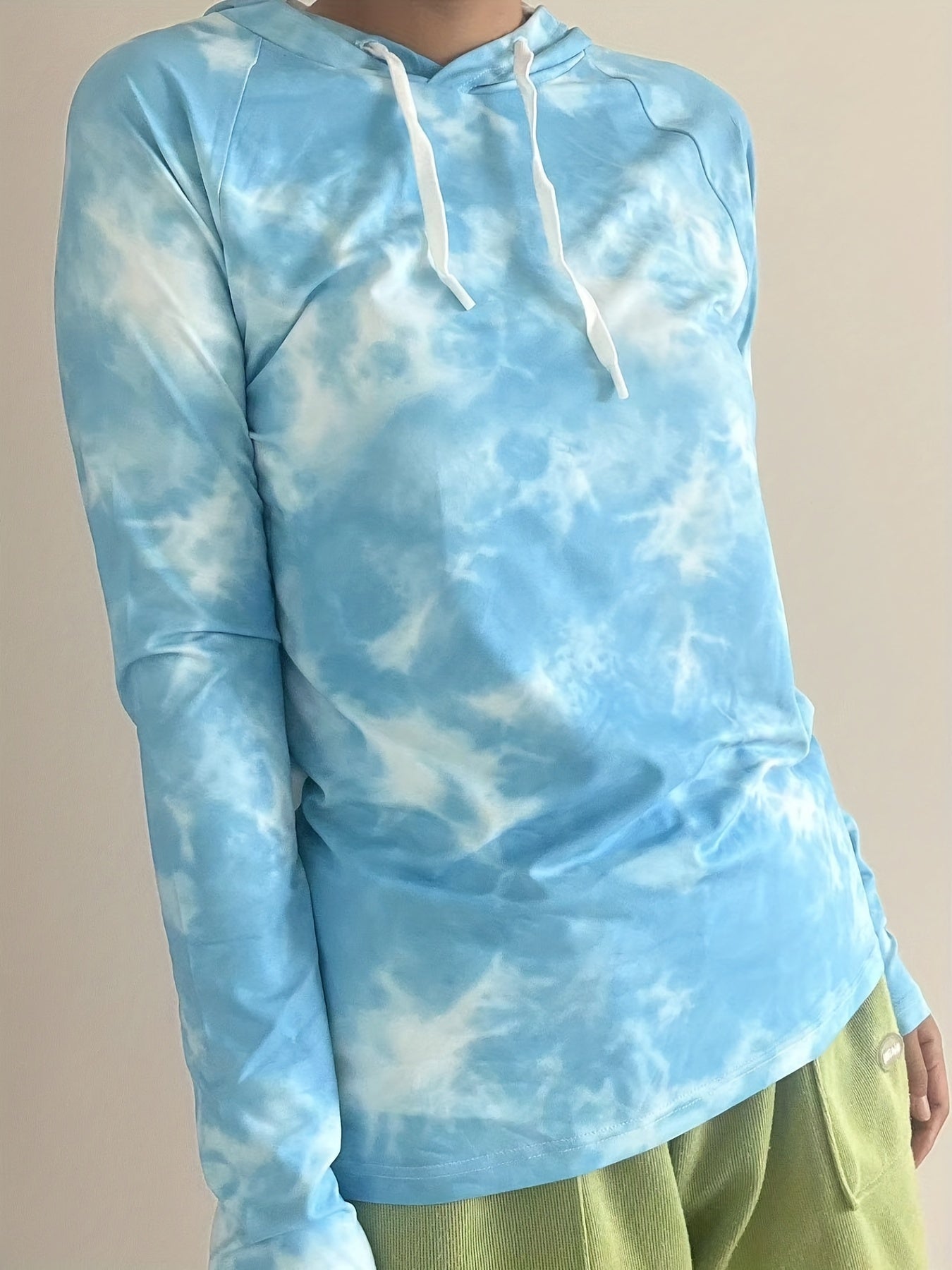 Tie Dye Long Sleeve Sports Tee Quick Dry Fitness Workout Shirts