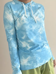 Tie Dye Long Sleeve Sports Tee Quick Dry Fitness Workout Shirts