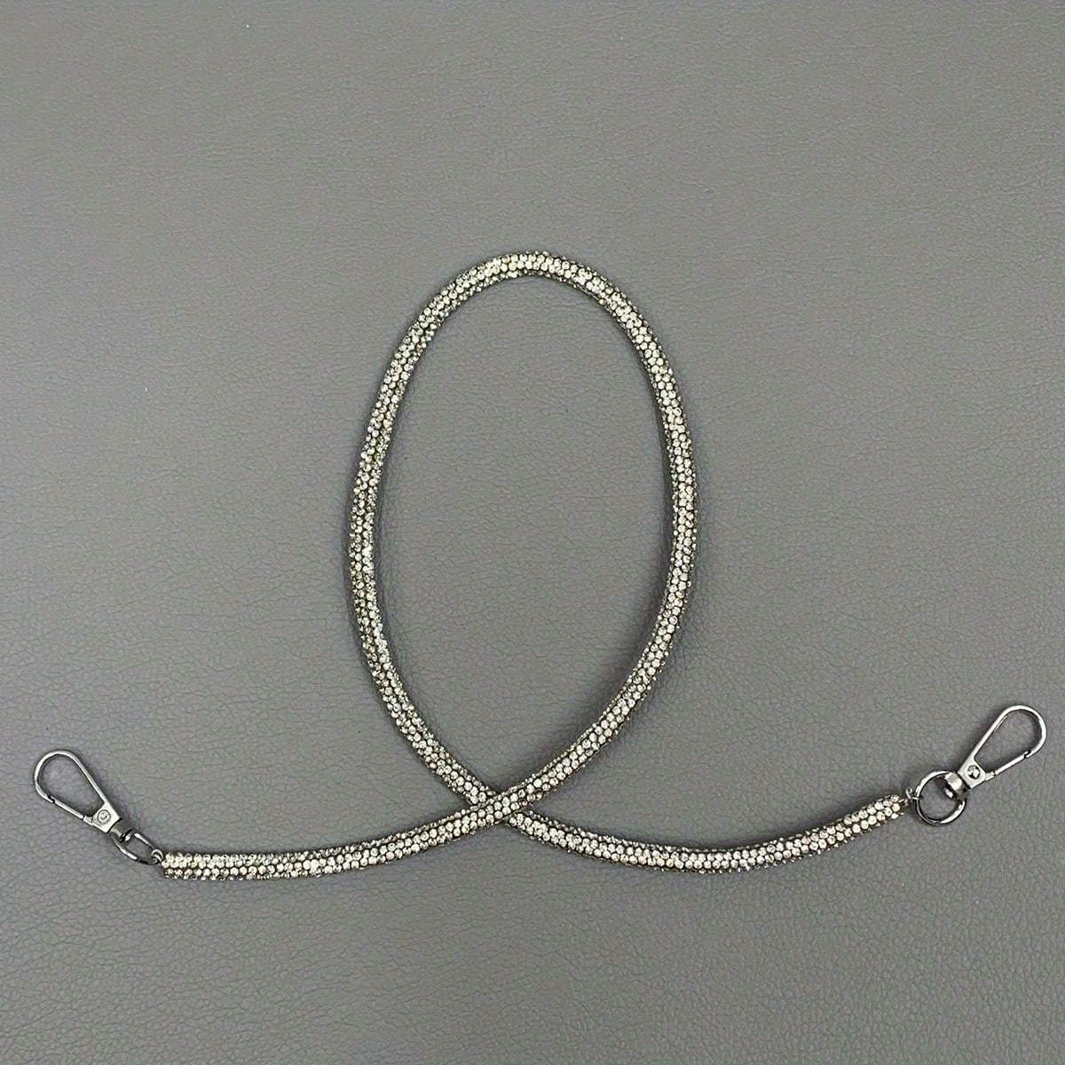 Glitter Rhinestone & Faux Pearl Decor Strap Stylish Purse Strap