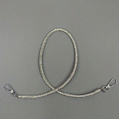 Glitter Rhinestone & Faux Pearl Decor Strap Stylish Purse Strap