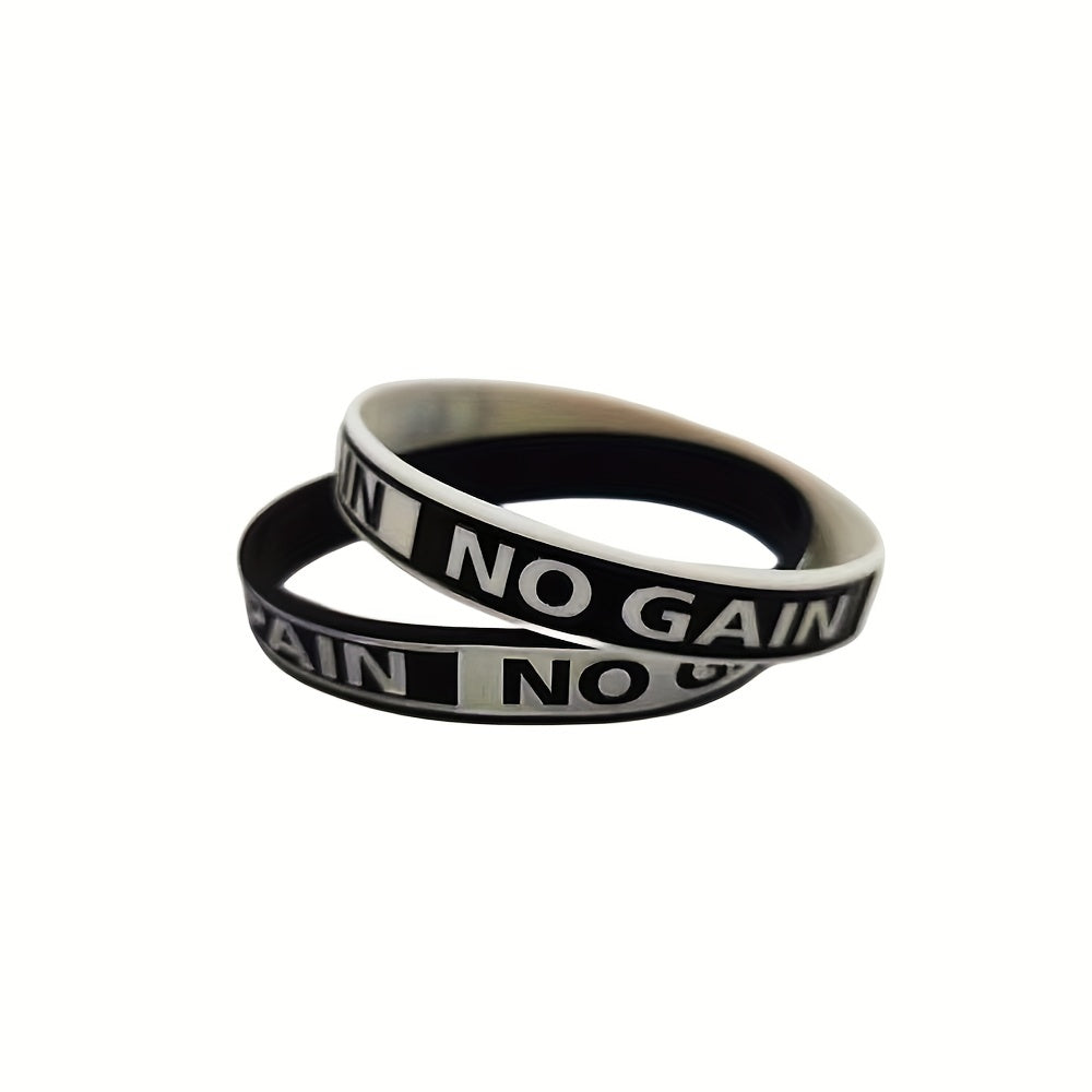 Set of 2 Motivational Silicone Bracelets - Positive Sayings