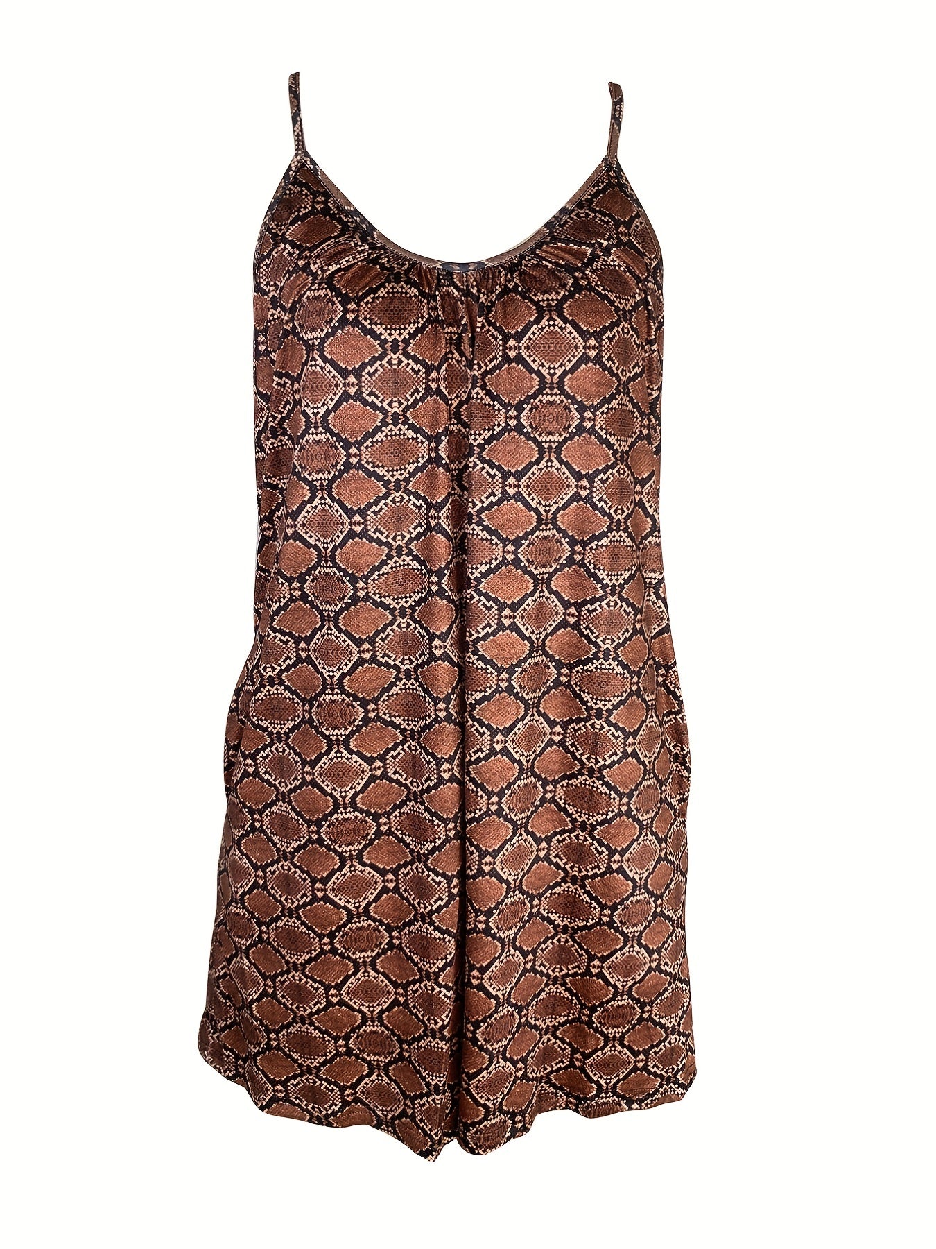 Comfy Lounge Romper Crew Neck Cami Shorts