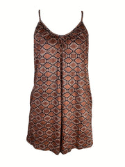 Comfy Lounge Romper Crew Neck Cami Shorts