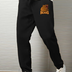 Men s Bear Print Sweatpants Spring Fall