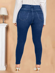 High Rise Ripped Skinny Jeans