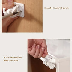 2pcs Adhesive Rod Holder No Drill Curtain Hook Holder