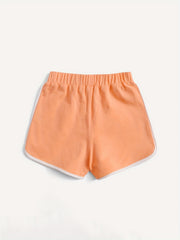 Girls ''Eggs'' Graphic Active Running Short Summer Athletic Shorts Kids Pleated
