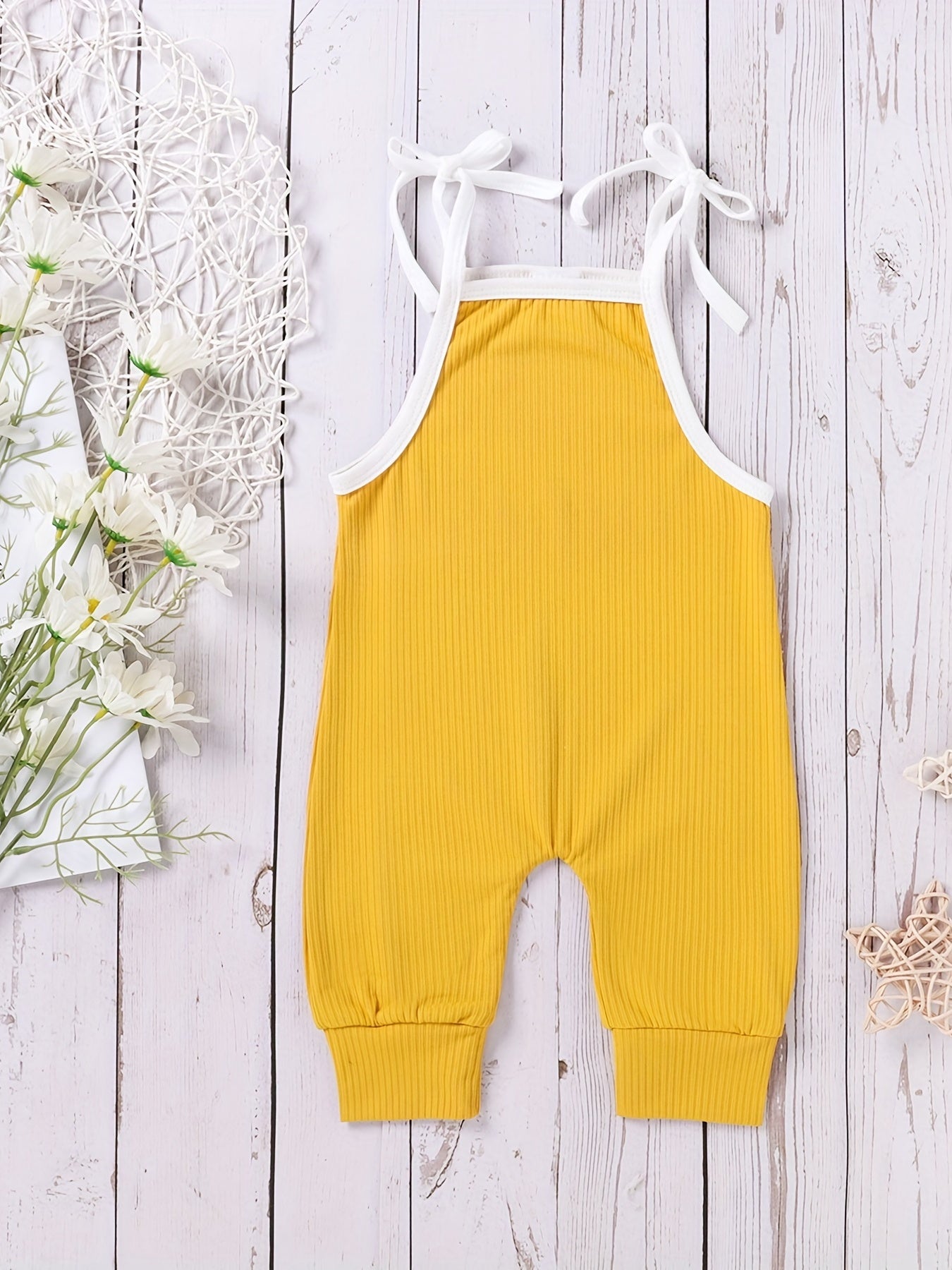 Baby Solid Cami Jumpsuit Summer Sleeveless Overalls