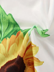 Baby Girls Floral Print Elastic Waist Pants for Spring Summer