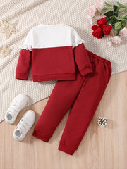 Girls Lace Crew Neck Top & Pants Suit