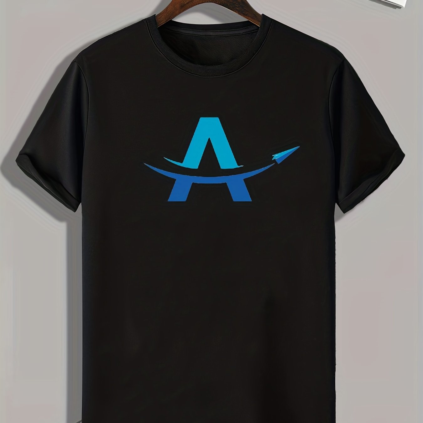 Paper Plane Print Men's Comfy T-shirt for Summer