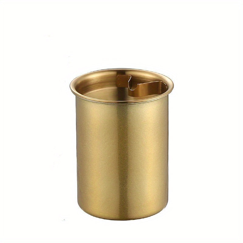 Stainless Steel Ashtray with Funnel and Windproof Design