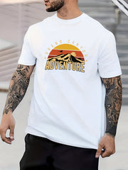 Adventure Print Men's Graphic Crew Neck Active T-Shirt