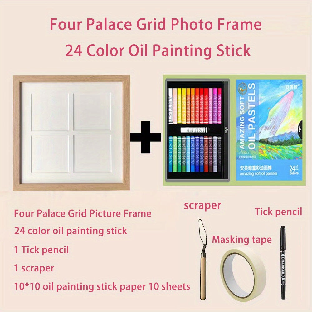 3D Painting Frame Set with 24 Oil Painting Sticks
