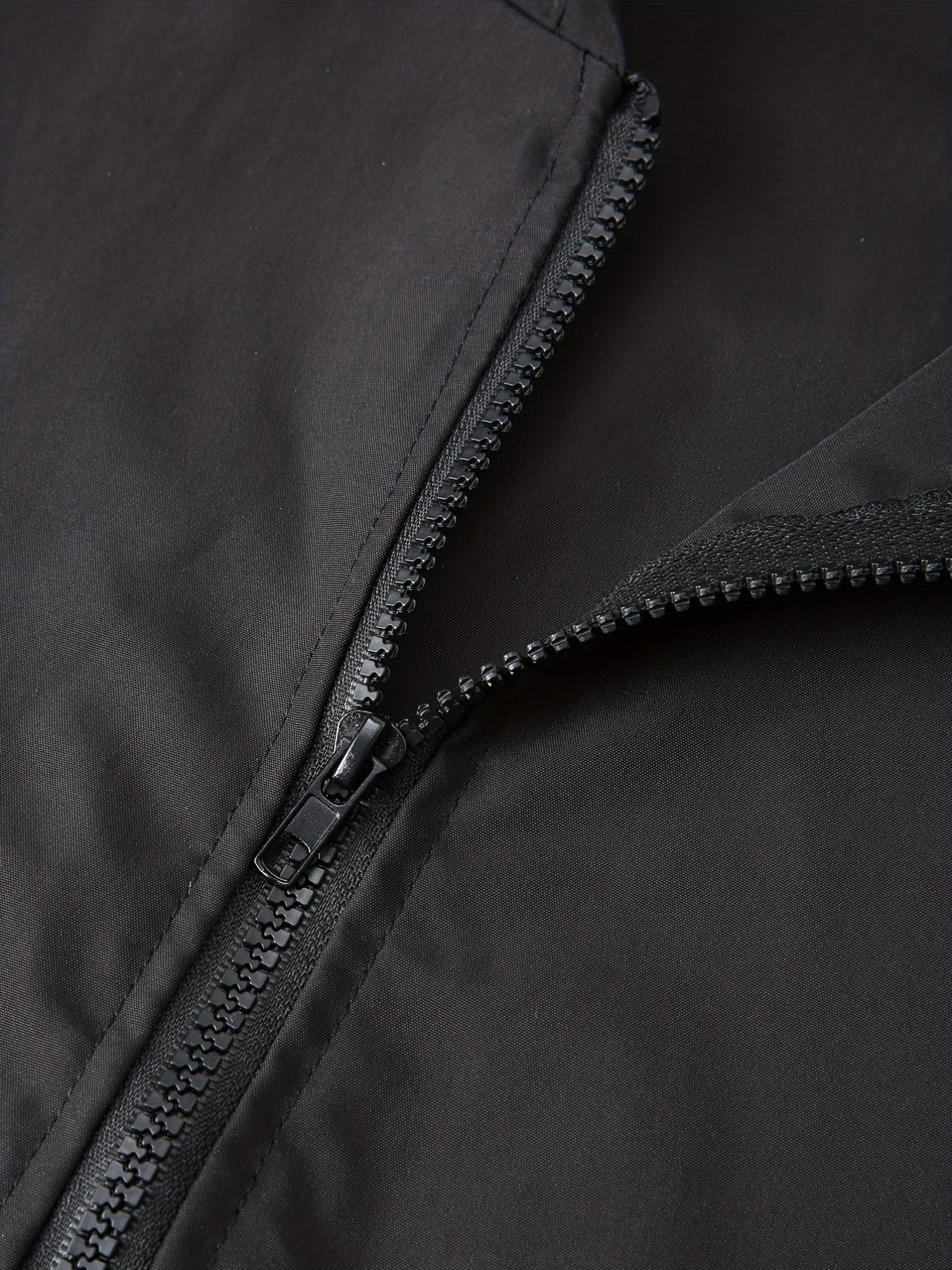 Solid Pockets Hooded Jacket Zip Up Casual Long Sleeve