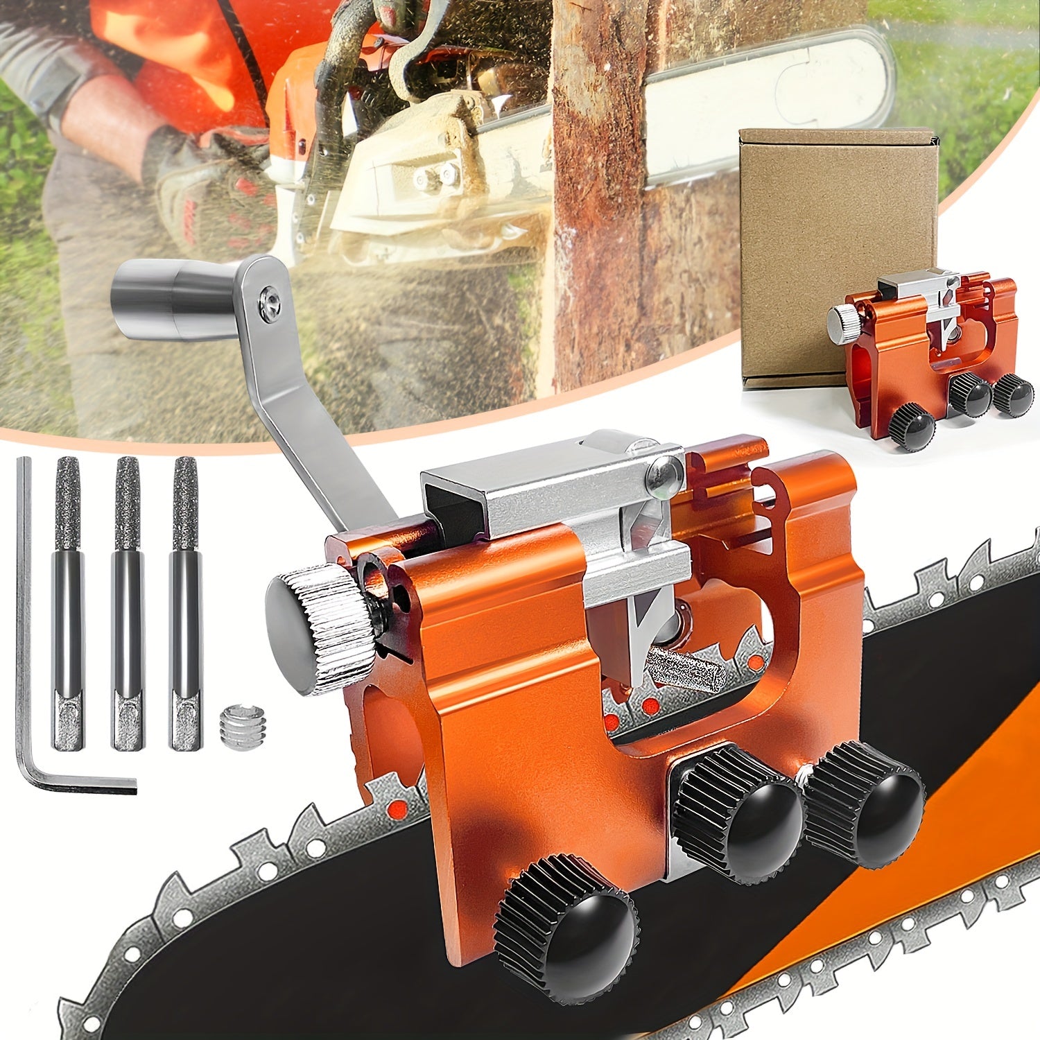 Chainsaw Sharpener Jig Kit for 20-88cm Chainsaws