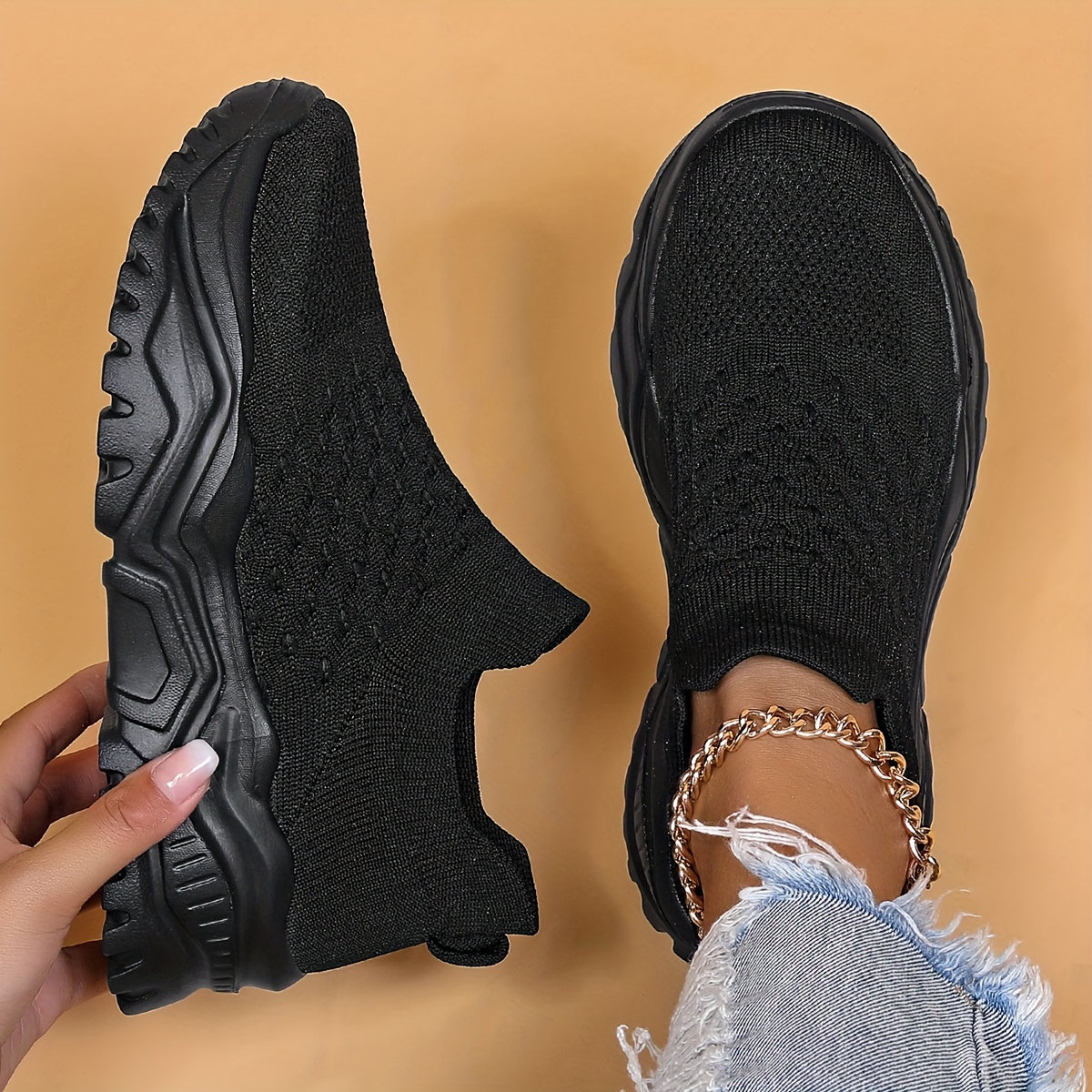 Women's Breathable Chunky Running Shoes Casual Shockproof Outdoor Sports Shoes