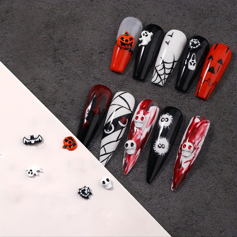 5pcs Halloween 3D Nail Charms Alloy For Acrylic Nails