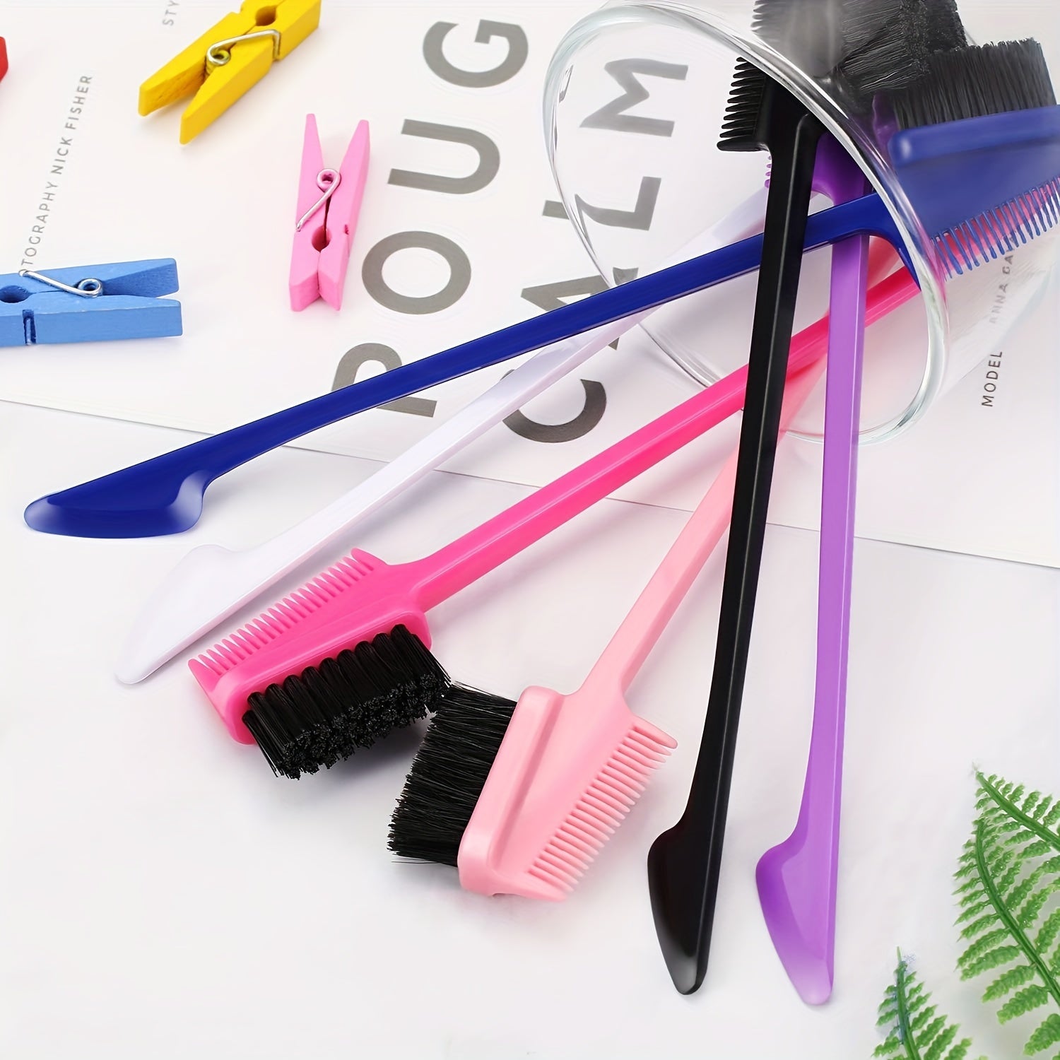 Eyebrow Brush Teasing Hair Comb Tail Comb Edge Brush For Women