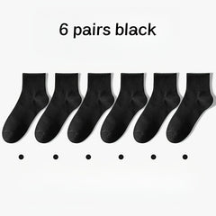6 Pairs Cotton Ankle Socks for Men & Women