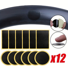 12pcs Tire Repair Patches Glue Adhesive Quick Drying Bicycle Tyre Patch