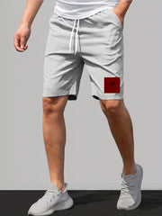 Men's Graphic Pattern Comfy Shorts Elastic Waist Drawstring Shorts
