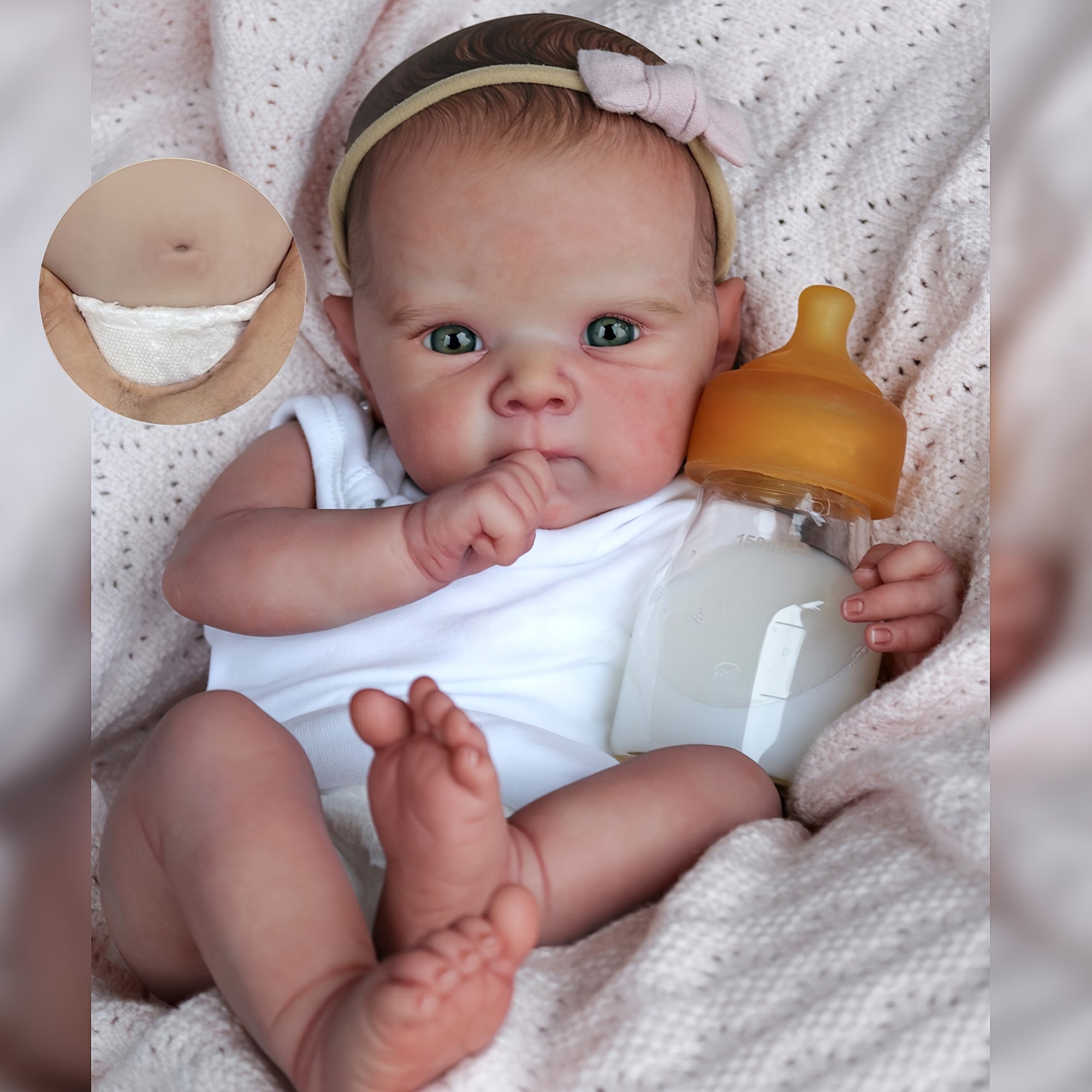 Waterproof Reborn Doll Girl Bettie Full Body Vinyl Painted Hair