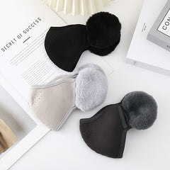Winter Cycling Face Mask Unisex 3D Ear Protection Cover Knit Polyester