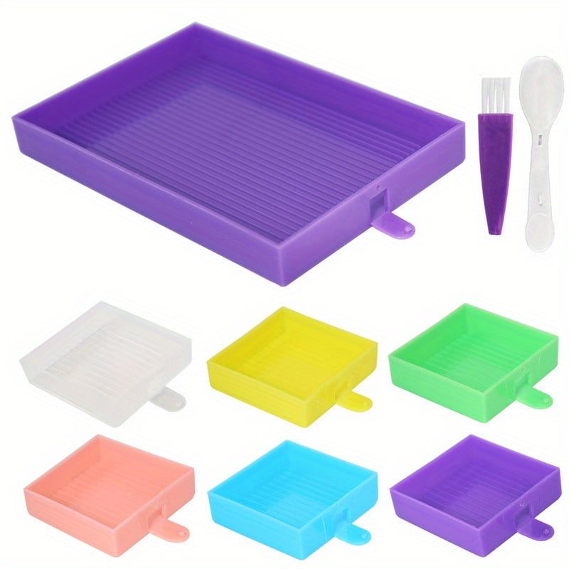 6 Grid Palette Diamond Painting Tray Kits Large Capacity Drill Plate